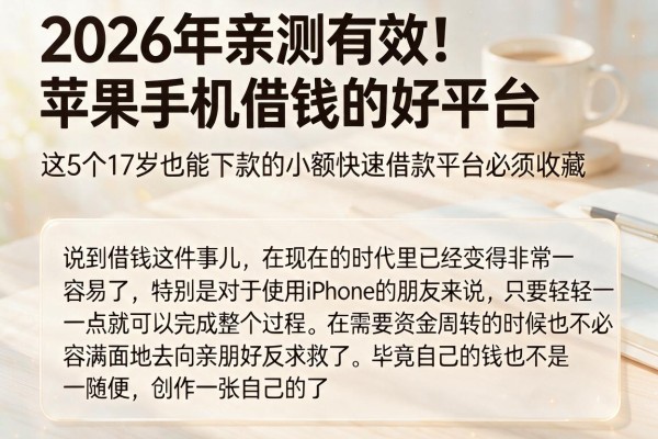 2026年亲测有效！苹果手机借钱的好平台，这5个17岁也能下款的小额快速借款平台必须收藏