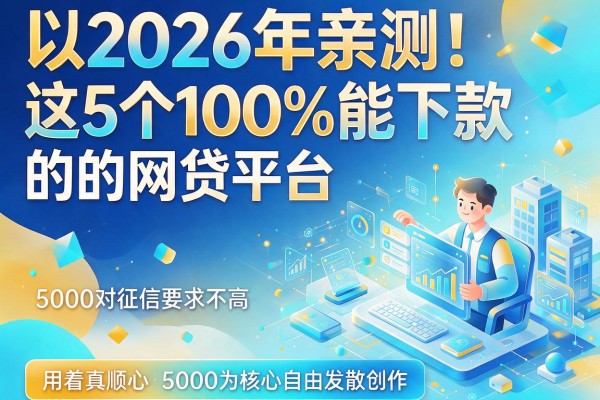 2026年亲测！这5个100%能下款的网贷平台，5000借款对征信要求不高，用着真顺心
