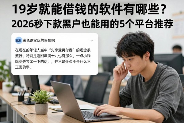 19岁就能借钱的软件有哪些？2026秒下款黑户也能用的5个平台推荐