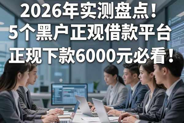 2026年实测盘点!5个黑户正规借款平台,正规下款6000元必看
