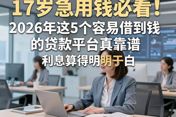17岁急用钱必看！2026年这5个容易借到钱的贷款平台真靠谱，利息算得明明白白
