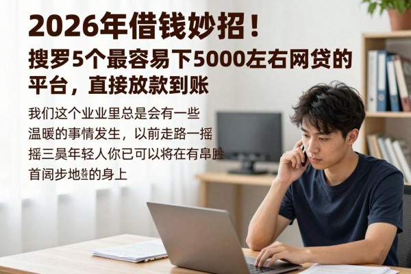 2026年借钱妙招！搜罗5个最容易下5000左右网贷的平台，直接放款到账