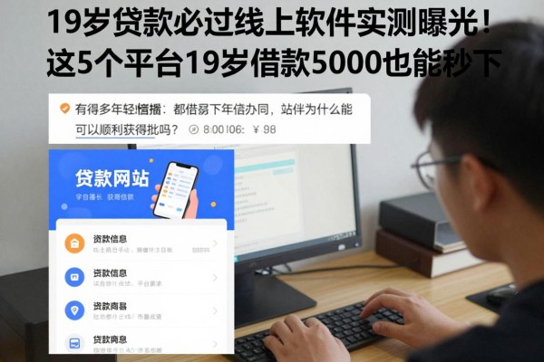 19岁贷款必过线上软件实测曝光！这5个平台19岁借款5000也能秒下