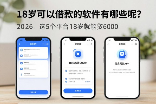 18岁可以借款的软件有哪些呢？2026这5个平台18岁就能贷6000，资质要求不高速看
