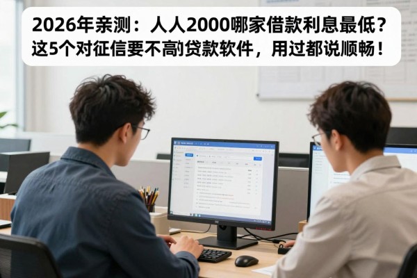 2026年亲测：人人2000哪家借款利息最低？这5个对征信要求不高的贷款软件，用过都说顺畅！