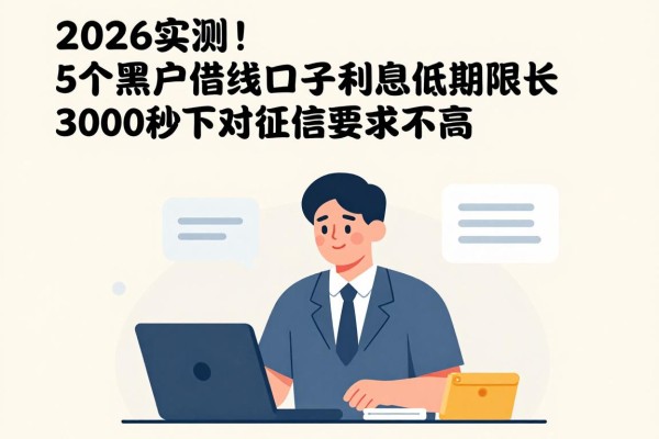 2026实测！5个黑户借钱口子利息低期限长，3000秒下对征信要求不高