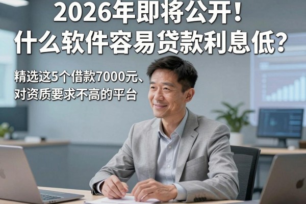 2026年即将公开！什么软件容易贷款利息低？精选这5个借款7000元、对资质要求不高的平台