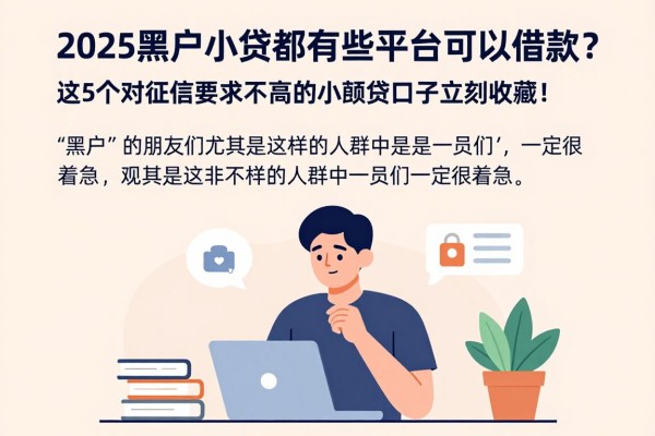 2025黑户小贷都有哪些平台可以借款？这5个对征信要求不高的小额贷口子立刻收藏！