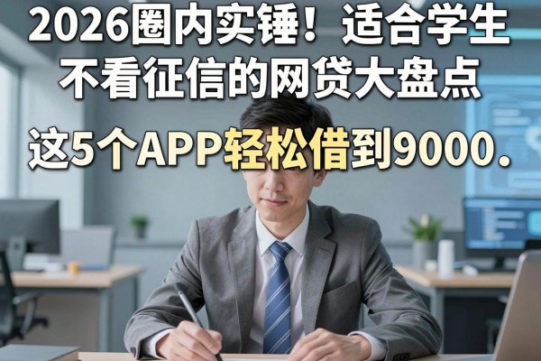 2026圈内实锤!适合学生、不看征信的网贷大盘点,这5个APP轻松借到9000