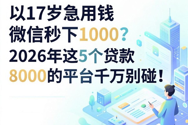 17岁急用钱微信秒下1000?2026年这5个贷款8000的平台千万别碰!
