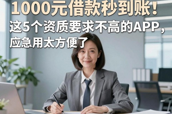 1000元借款秒到账!这5个资质要求不高的APP,应急用太方便了