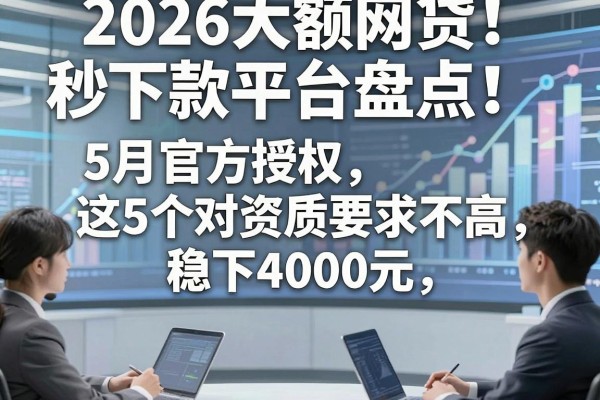 2026大额网贷秒下款平台盘点!5月官方授权,这5个对资质要求不高,稳下4000元