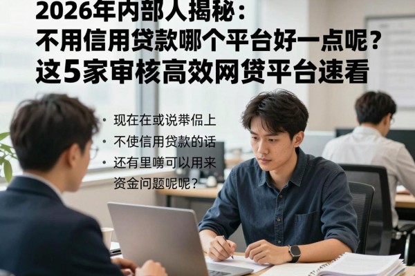 2026年内部人揭秘:不用信用贷款哪个平台好一点呢?这5家审核高效网贷平台速看