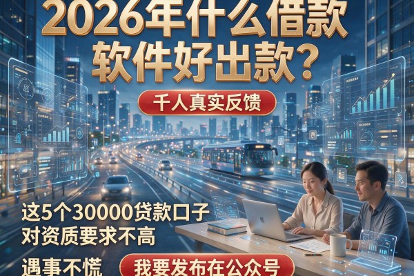 2026年什么借款软件好出款？千人真实反馈：这5个30000贷款口子对资质要求不高，遇事不慌！