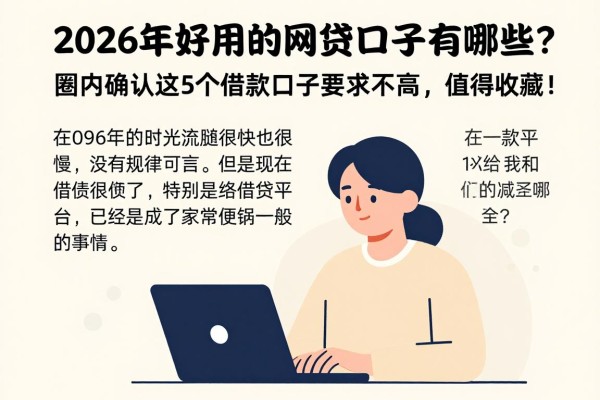 2026年好用的网贷口子有哪些？圈内确认这5个借款口子要求不高，值得收藏！
