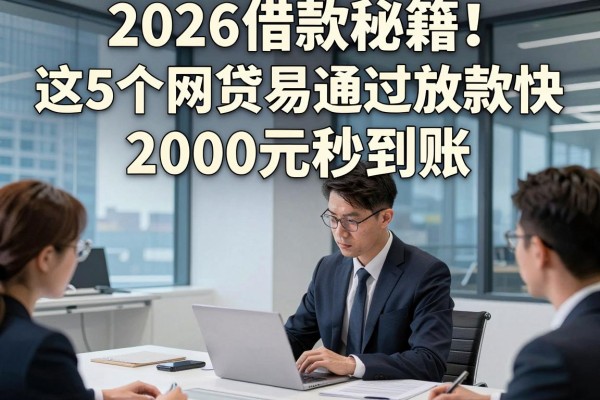 2026借款秘籍!这5个网贷易通过放款快,2000元秒到账!