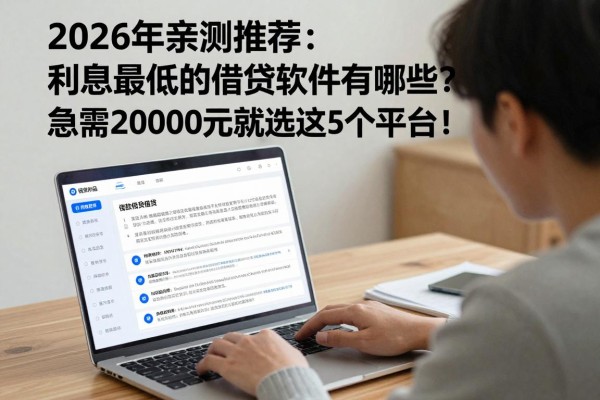 2026年亲测推荐：利息最低的借贷软件有哪些？急需20000元就选这5个平台！