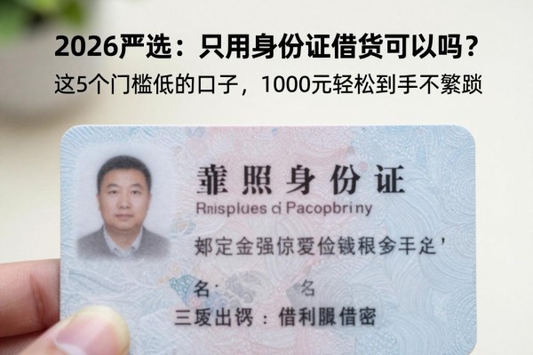 2026严选：只用身份证借钱可以吗？这5个门槛低的口子，1000元轻松到手不繁琐