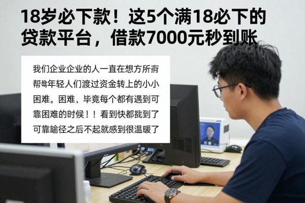 18岁必下款！这5个满18必下的贷款平台，借款7000元秒到账