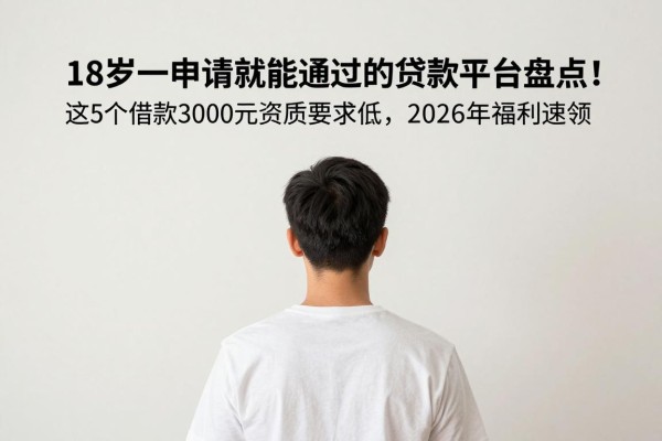 18岁一申请就能通过的贷款平台盘点！这5个借款3000元资质要求低，2026年福利速领