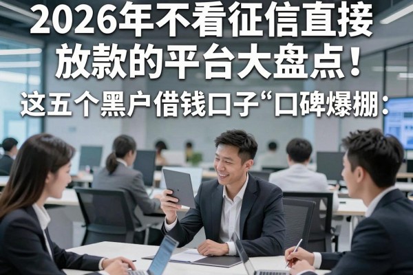2026年不看征信直接放款的平台大盘点!这五个黑户借钱口子口碑爆棚