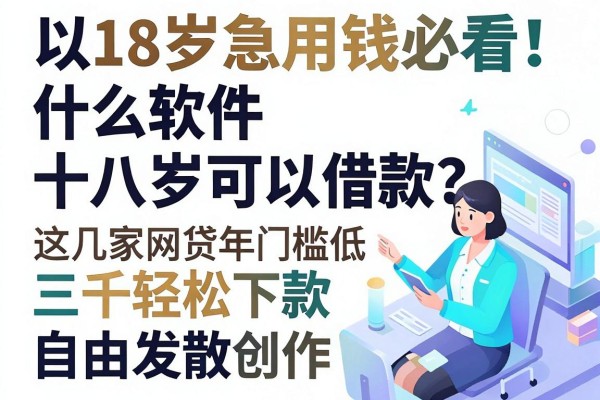 18岁急用钱必看!什么软件十八岁可以借款?这几家网贷年龄门槛低,三千轻松下款