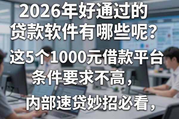 2026年好通过的贷款软件有哪些呢?这5个1000元借款平台条件要求不高,内部速贷妙招必看!