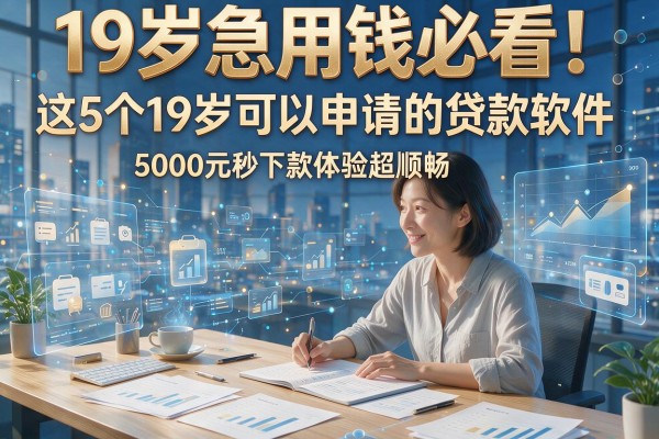 19岁急用钱必看！这5个19岁可以申请的贷款软件，5000元秒下款体验超顺畅