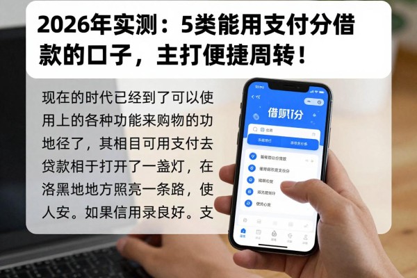 2026年实测：5类能用支付分借款的口子，主打便捷周转！