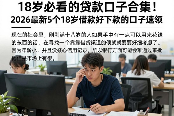 18岁必看的贷款口子合集！2026最新5个18岁借款好下款的口子速领