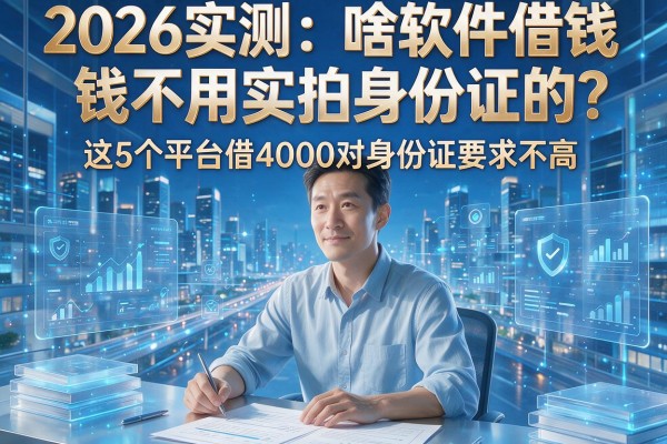 2026实测：啥软件借钱不用实拍身份证的？这5个平台借4000对身份证要求不高