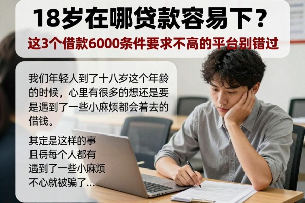 18岁在哪贷款容易下？这3个借款6000条件要求不高的平台别错过