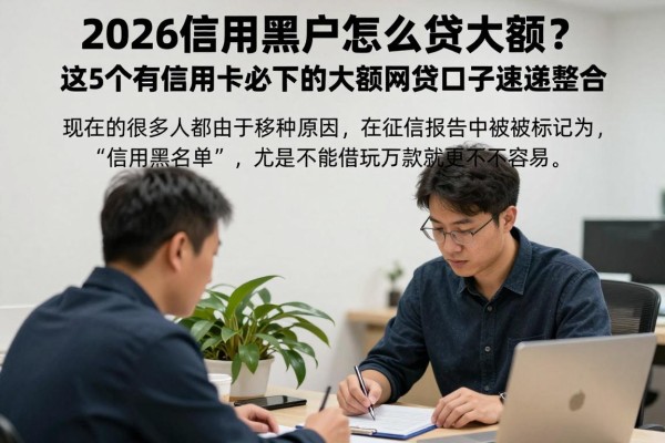 2026信用黑户怎么贷大额度？这5个有信用卡必下的大额网贷口子速速整合