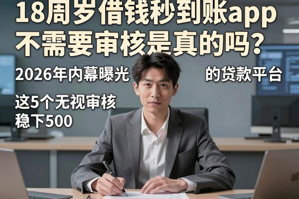 18周岁借钱秒到账app不需要审核是真的吗?2026年内幕曝光,这5个无视审核的贷款平台稳下500