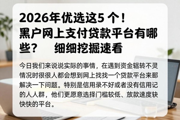 2026年优选这5个！黑户网上支付宝贷款平台有哪些？细致挖掘速看