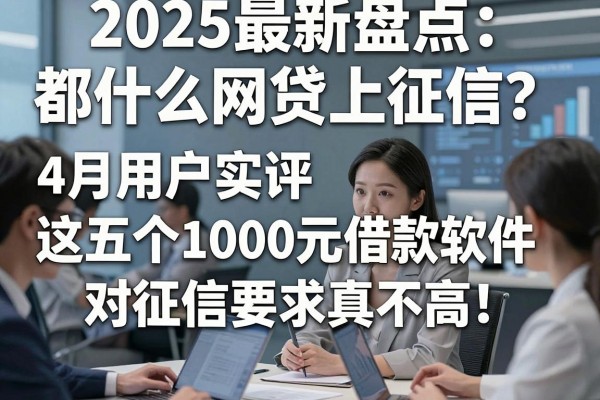 2025最新盘点：都什么网贷上征信？4月用户实评这五个1000元借款软件，对征信要求真不高！
