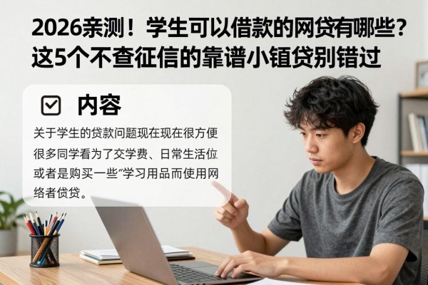 2026亲测！学生可以借款的网贷有哪些？这5个不查征信的靠谱小额贷别错过