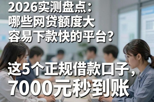2026实测盘点:哪些网贷额度大容易下款快的平台?这5个正规借款口子,7000元秒到账!