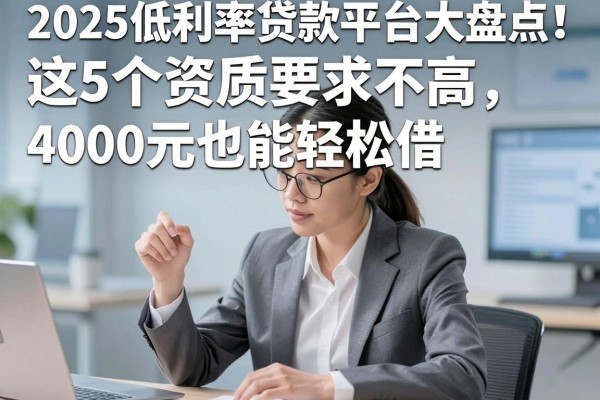 2025低利率贷款平台大盘点！这5个资质要求不高，4000元也能轻松借