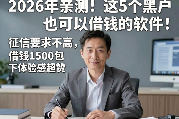 2026年亲测!这5个黑户也可以借钱的软件,征信要求不高,借钱1500包下体验感超赞