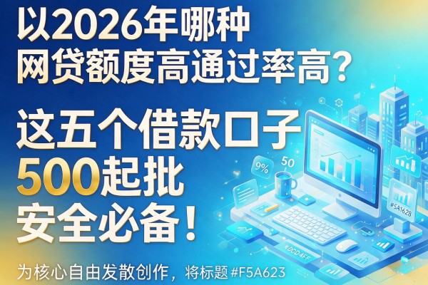 2026年哪种网贷额度高通过率高？这五个借款口子500起批，安全必备！