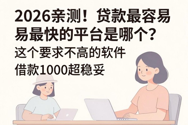 2026亲测！贷款最容易最快的平台是哪个？这5个要求不高的软件，借款1000超稳妥