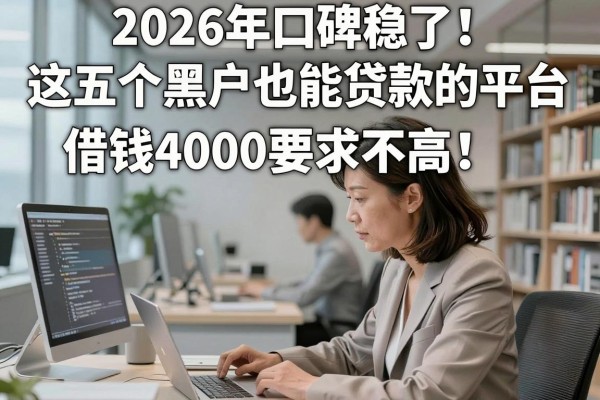 2026年口碑稳了!这五个黑户也能贷款的平台,借钱4000要求不高,速看