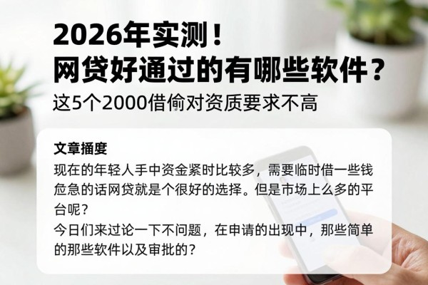 2026年实测!网贷好通过的有哪些软件?这5个2000借款对资质要求不高