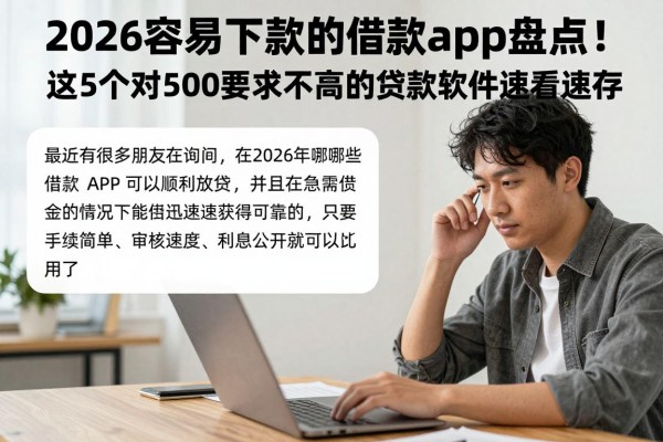 2026容易下款的借款app盘点!这5个对500要求不高的贷款软件速看速存