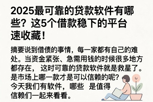 2025最可靠的贷款软件有哪些？这5个借款稳下的平台速收藏！