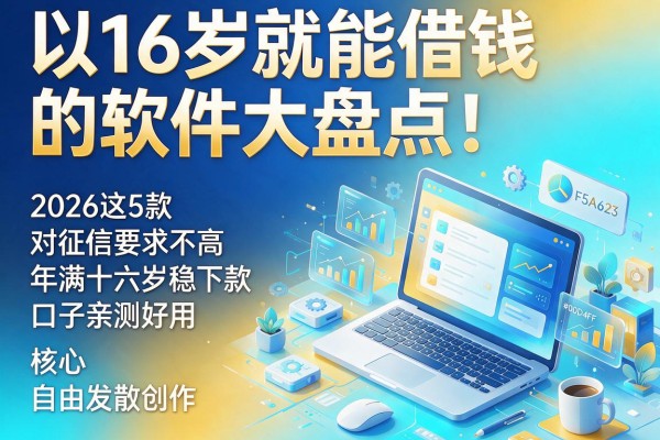 16岁就能借钱的软件大盘点！2026这5款对征信要求不高、年满十六岁稳下款的口子亲测好用