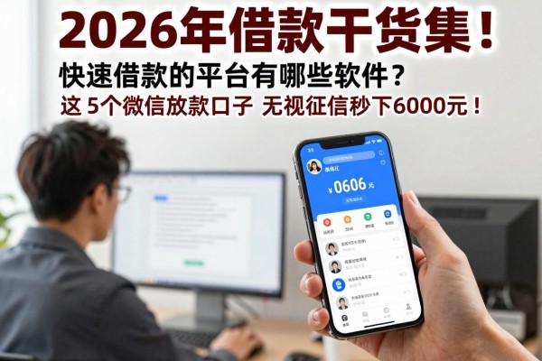 2026年借款干货集！快速借款的平台有哪些软件？这5个微信放款口子无视征信秒下6000元！