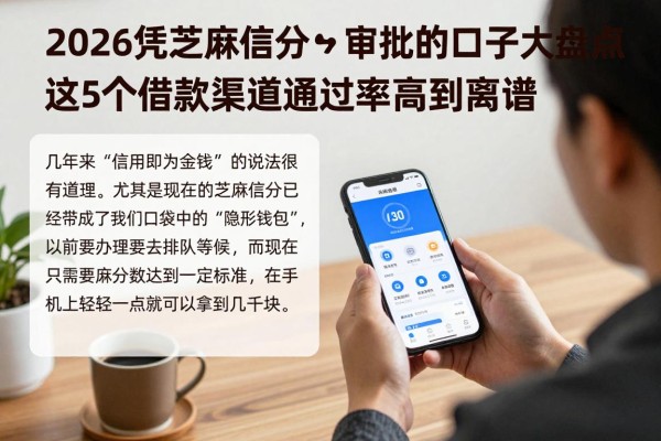 2026凭芝麻信用分审批的口子大盘点！这5个借款渠道通过率高到离谱