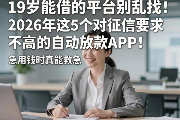 19岁能借的平台别乱找!2026年这5个对征信要求不高的自动放款APP,急用钱时真能救急